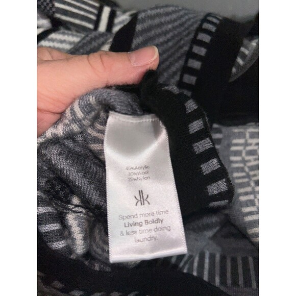 Krimson Klover Women's Sweater Dress size L Long Sleeve Striped Wool Blend - Picture 9 of 10